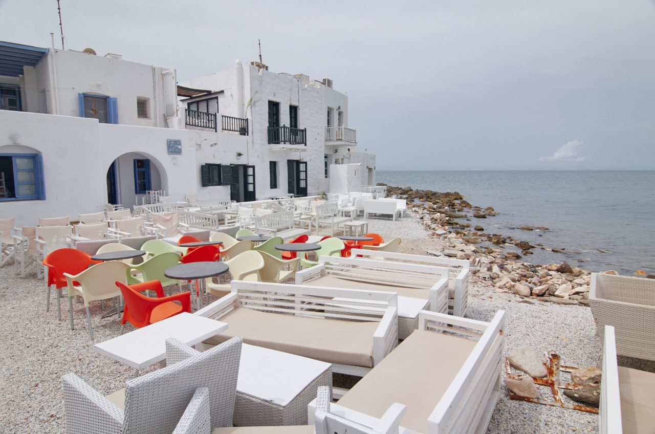 Fancy terrace in Naoussa Bay