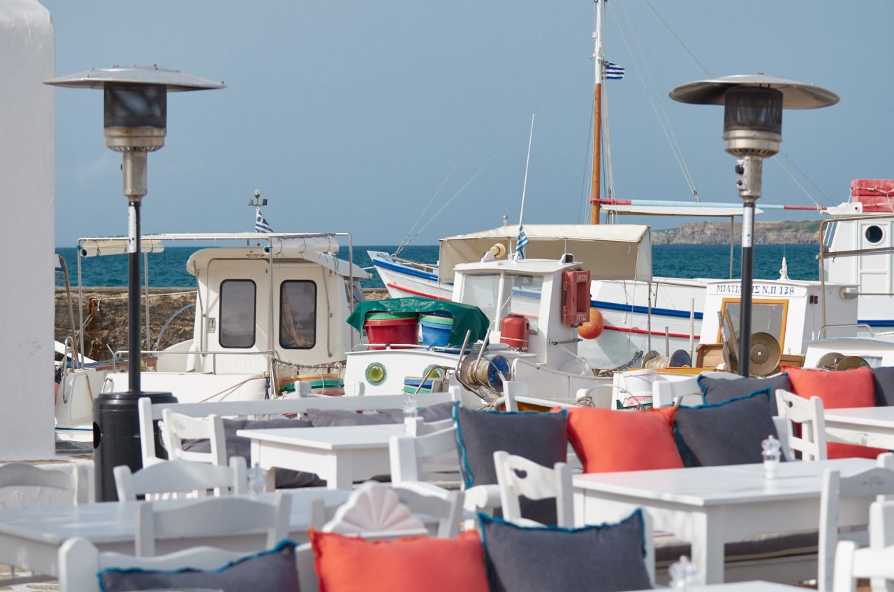 Fancy restaurant in harbour